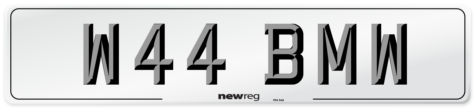 W44 BMW Number Plate from New Reg